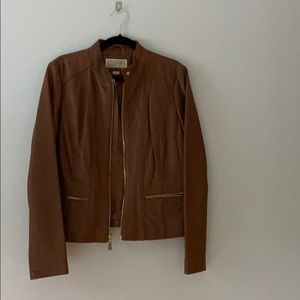 Michael Kors brown leather jacket